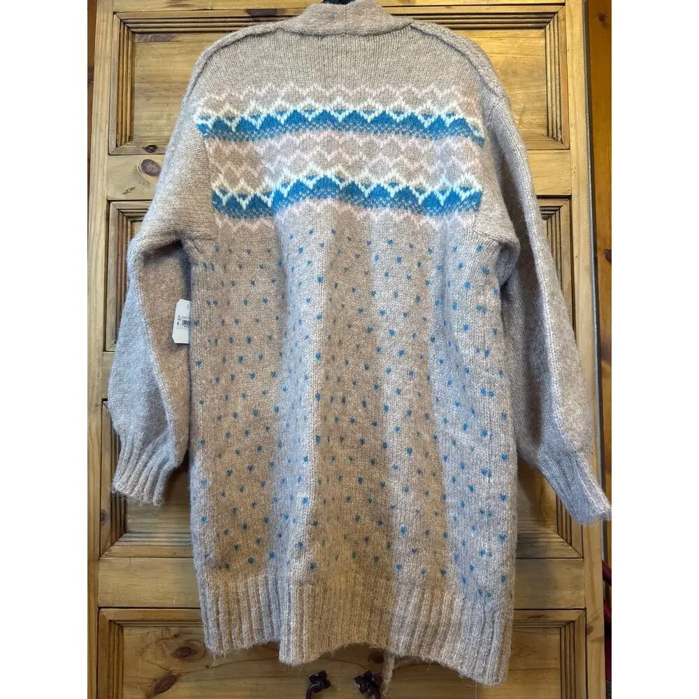 Altar'd State Danni Dot Duster cardigan sweater Small